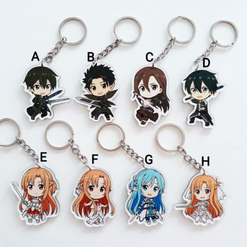 Keychain Anime Sword Art Online SAO Gantungan Kunci Ganci Akrilik Merchandise