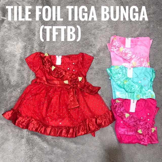 Dress Bayi Perempuan BABYPHORIA Brukat dan Tile