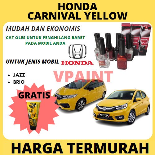 CAT OLES MOBIL HONDA KUNING JAZZ,BRIO CARNIVAL YELLOW