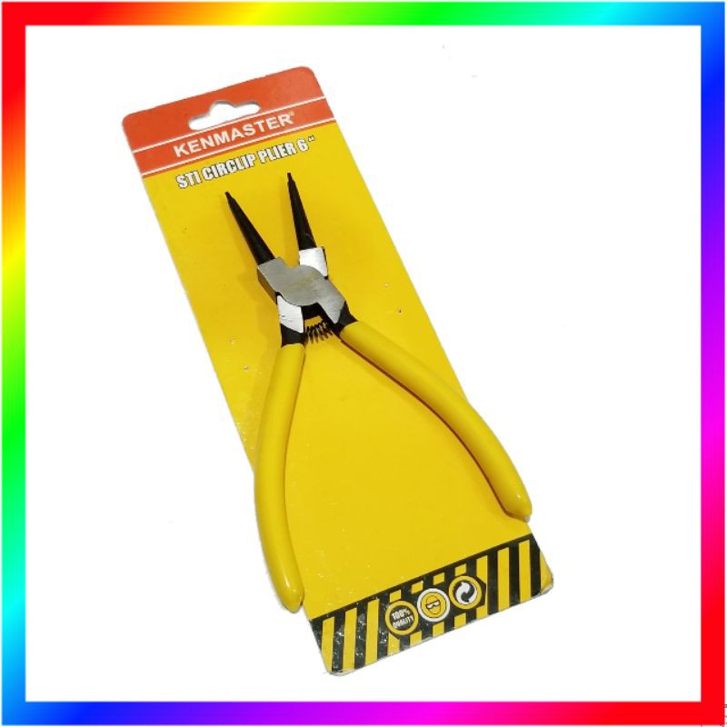 Tang Snap Ring 6 inci Kenmaster Tang Circlip Lurus Tekan Tutup (STI)