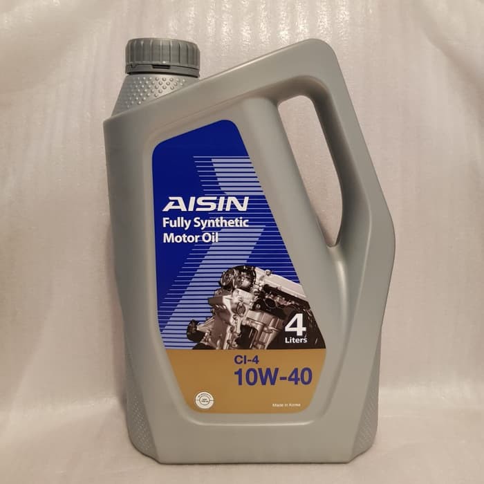 Oli Aisin 10W 40 API CI-4/SL FULLY SYNTHETIC isi 4 ltr ASLI