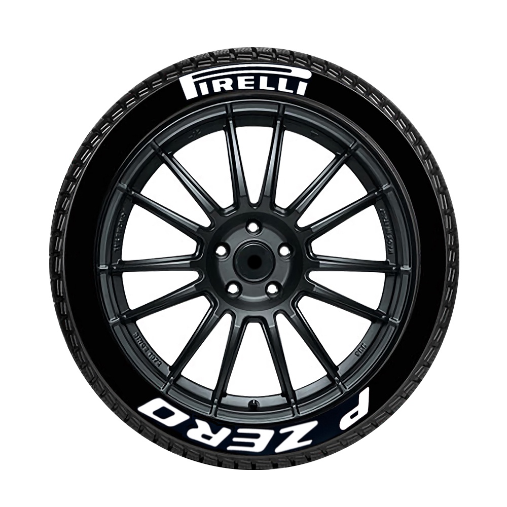 1 Set Sticker Dekorasi Velg Motor Dan Mobil Motif Tulisan Siam 1 Wheel