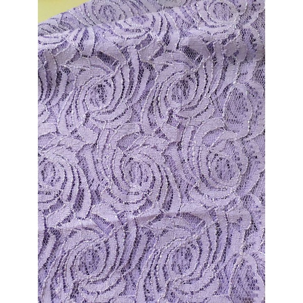 92 x 119 cm Kain Brokat / Brukat Kebaya / Dress Warna Ungu