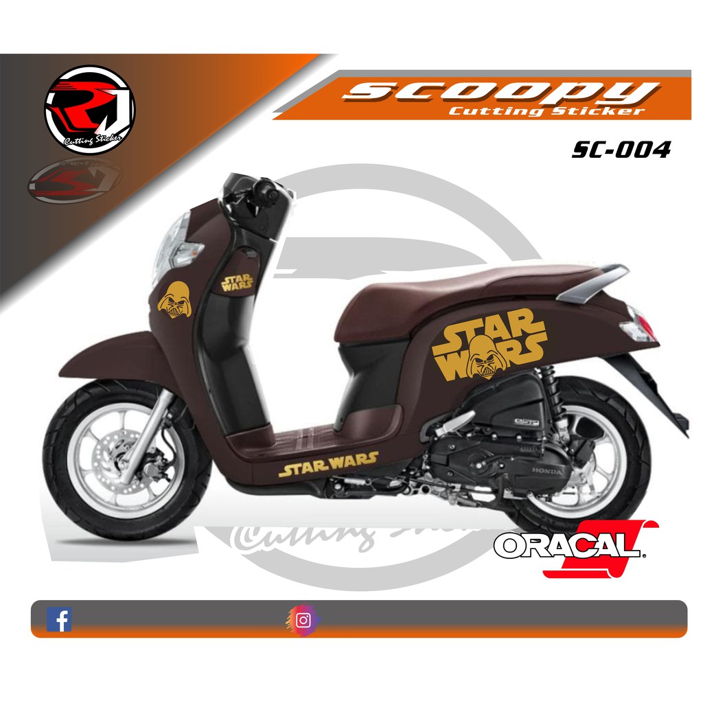 Cutting Sticker Striping Terlaris scoopy starwars 2017-2020