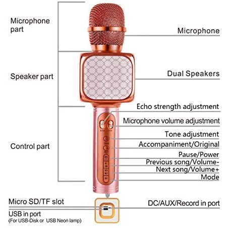 Mic Karaoke YS-69 ORIGINAL Bluetooth / YS69 Microphone KTV / Mic Karaoke YS 69 100% ORIGINAL