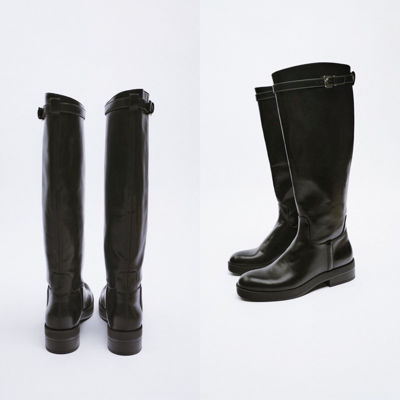 ZARA HI BOOTS LEATHER BELT