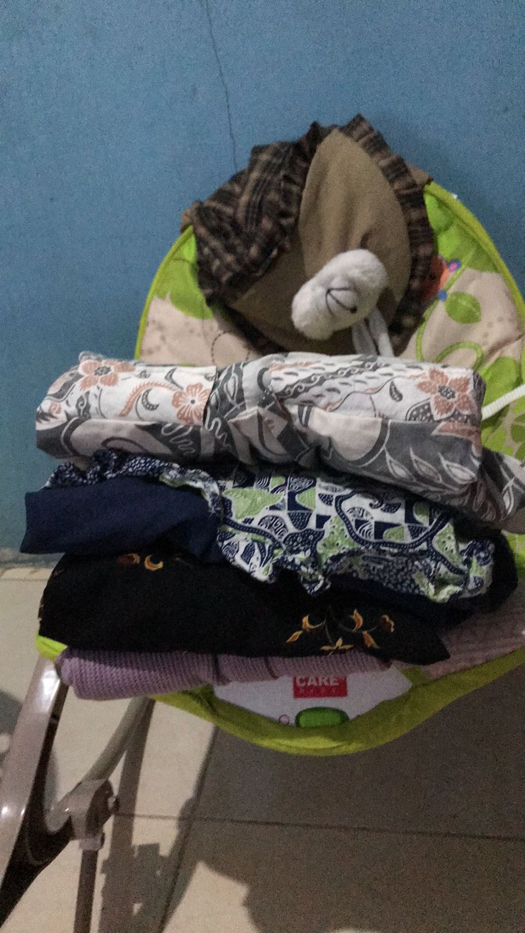 Ori Atasan Blouse Batik Wanita Modern Halus Kombinasi Brokat Polos