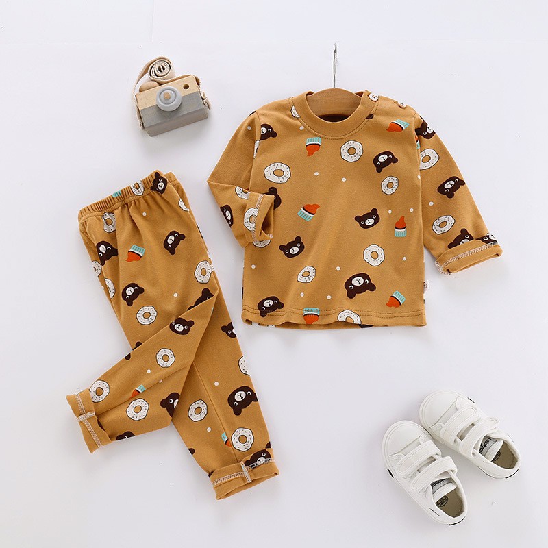 Plazababyku KIDS SUIT PIYAMA HITS FULLPR Setelan Anak Bahan Kaos Celana Berkualitas Import H1-1