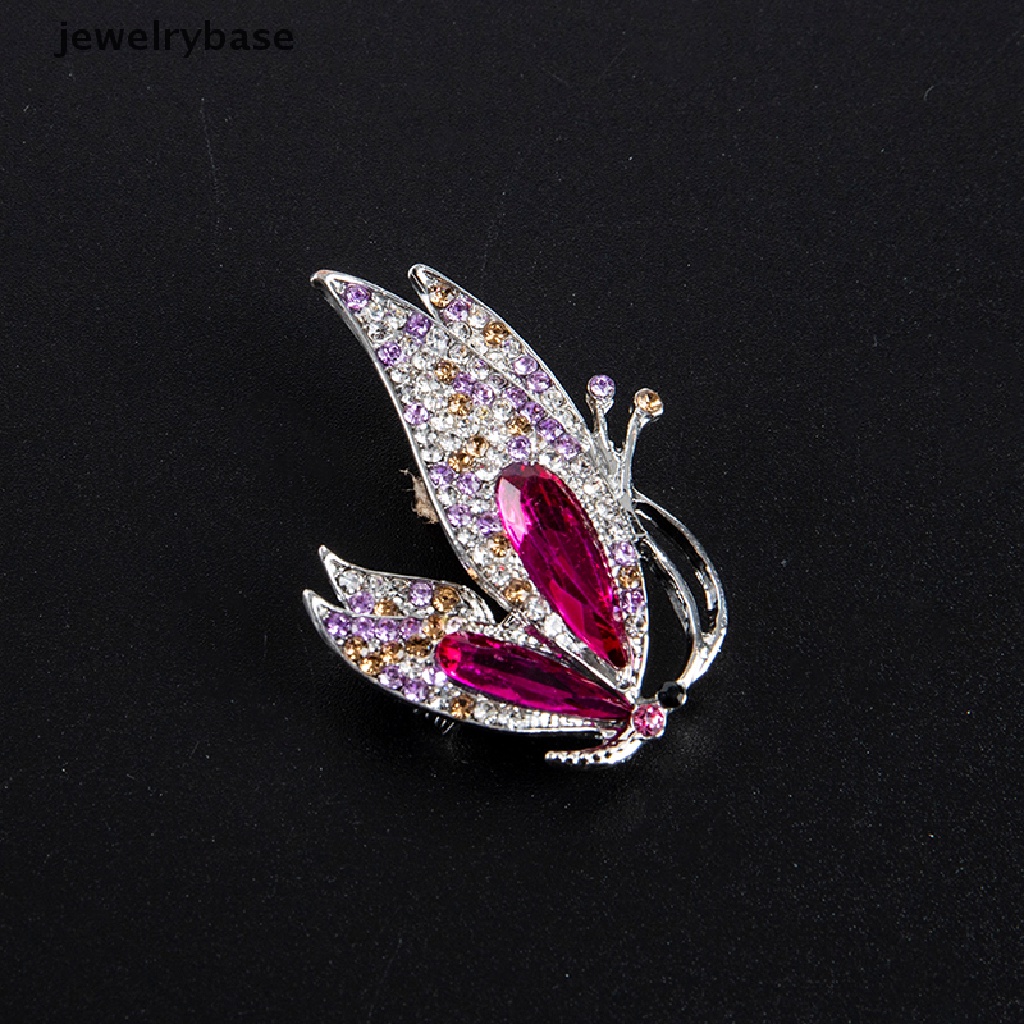 Bros Pin Korsase Bahan Alloy Hias Kristal Gaya Korea Untuk Wanita