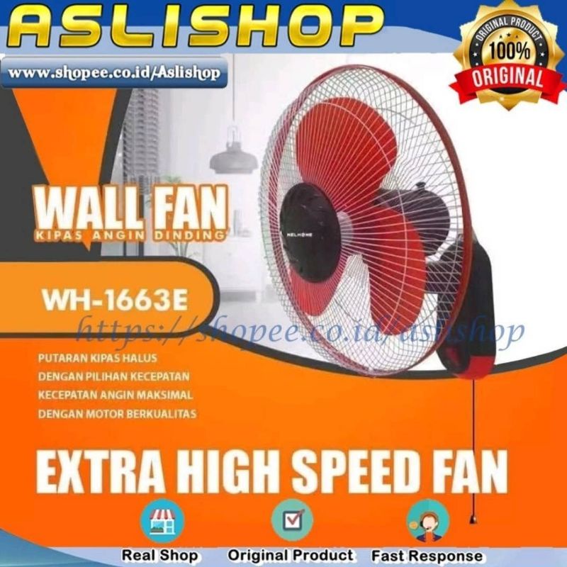Kipas Angin Dinding Welhome 16"