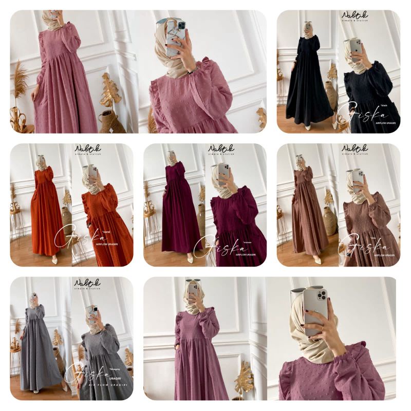 [restok lagi]gamis muslimah Giska uragiri  by nabtik