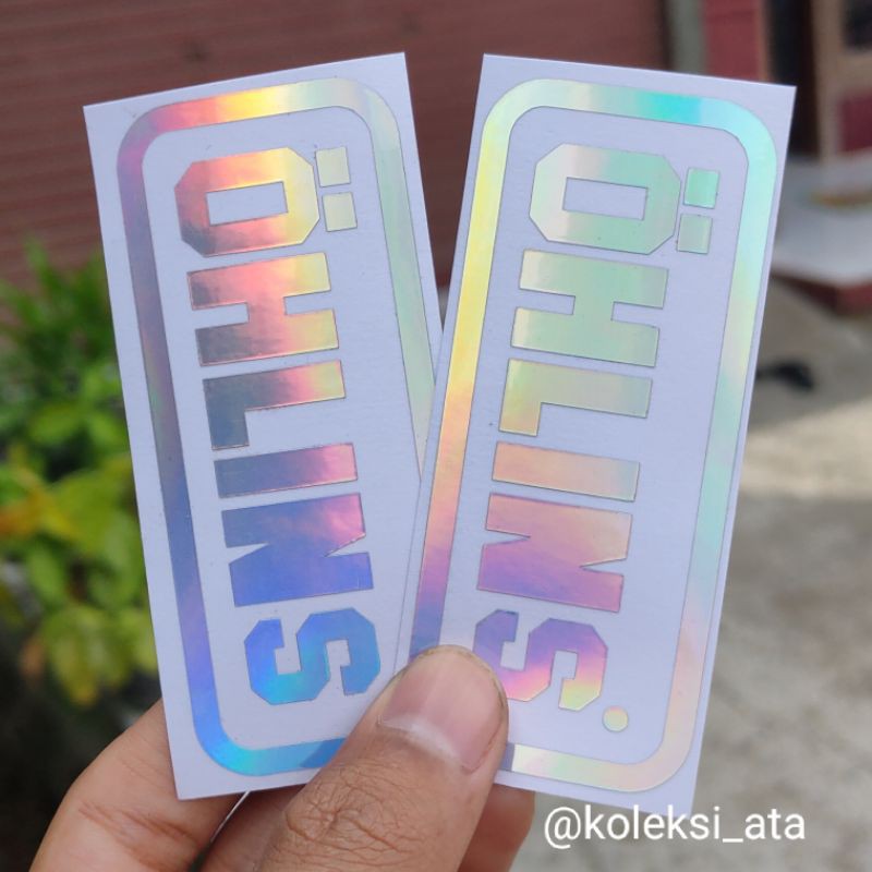 STIKER Hologram OHLINS mengkilap