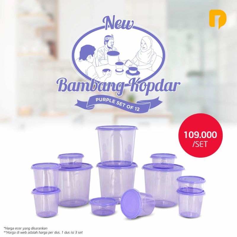DUSDUSAN New Bambang Kopdar Purple set of 12 Wadah Penyimpanan  Makanan