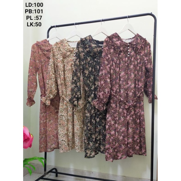 Tunik Bunga Kerah Korea NK010