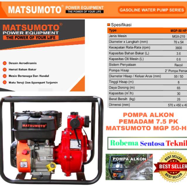 Pompa Alkon Pemadam Mtasumoto Double Impller