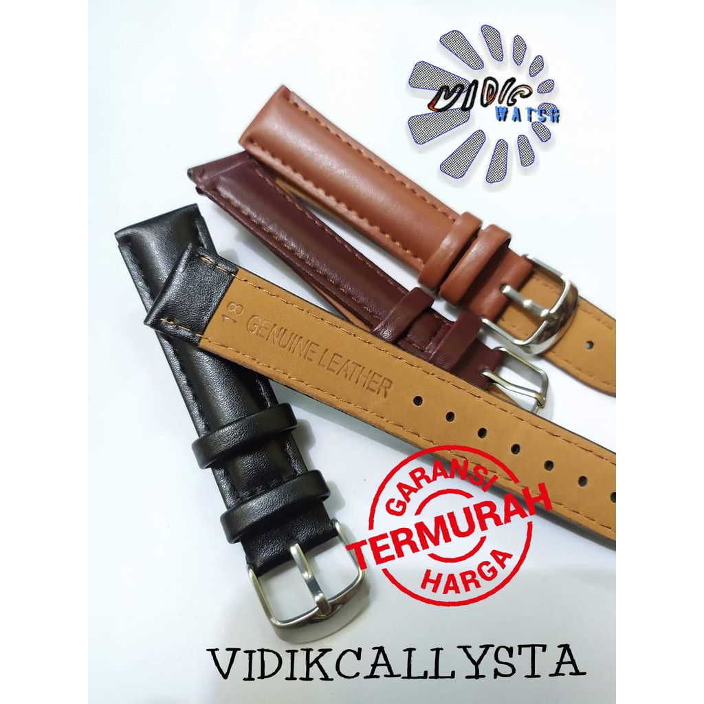 Leather Strap watch Tali jam Tangan Kulit Murah Berkualitas 18mm 20mm 22mm 24mm 18 20 22 24