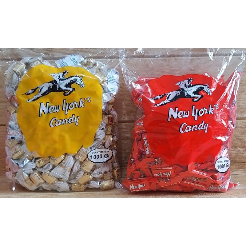 ✔MURAH Permen New York Susu Kacang &amp; Pemen Kelapa REPACK 250gr / Nougat Candy / Coconut Candy