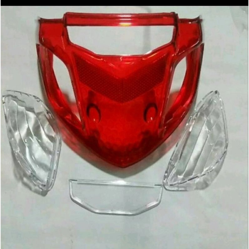 MIKA MICA KACA LAMPU STOP REM BELAKANG SUPRA FIT NEW FIT X FIT S MERAH PUTIH