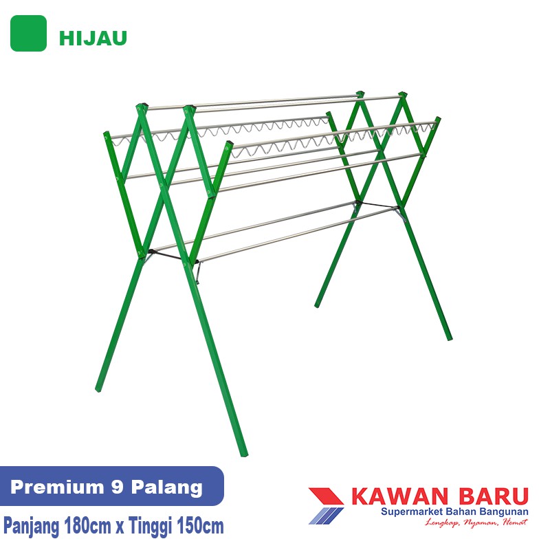 PROMO MENARIK Jemuran Premium Super Murah Bahan Aluminium Ukuran Besar Color T:150cm P:180cm