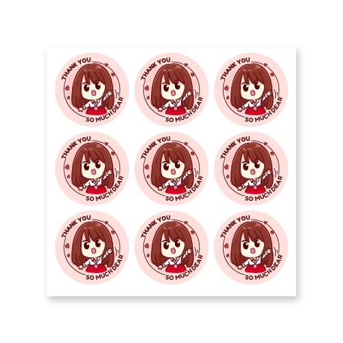 

Stiker Thank You Karakter isi 40 Pcs Ready Stock!!!