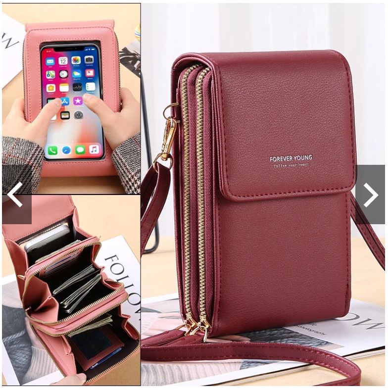 Dompet HP Touchscreen FY / Layar Sentuh / ORI FOREVER YOUNG / Tas Selempang Wanita / Tas Bahu 9067