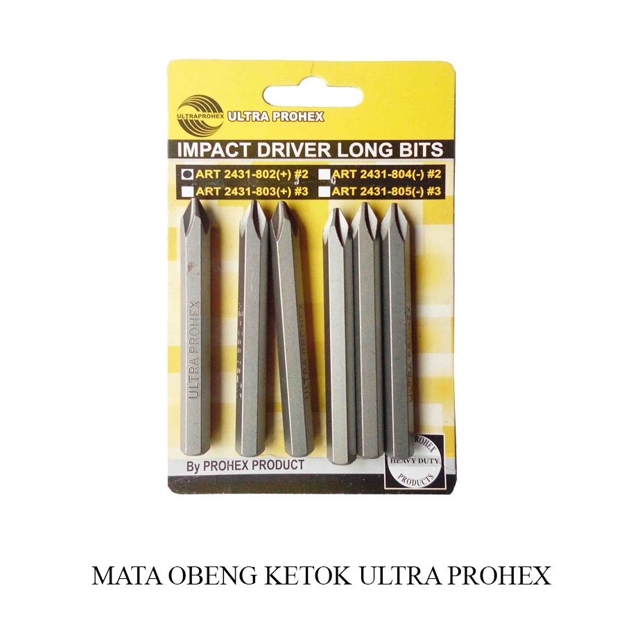 Mata Obeng Ketok - Obeng Bor Ketok Prohex / Papan ( 6 buah )