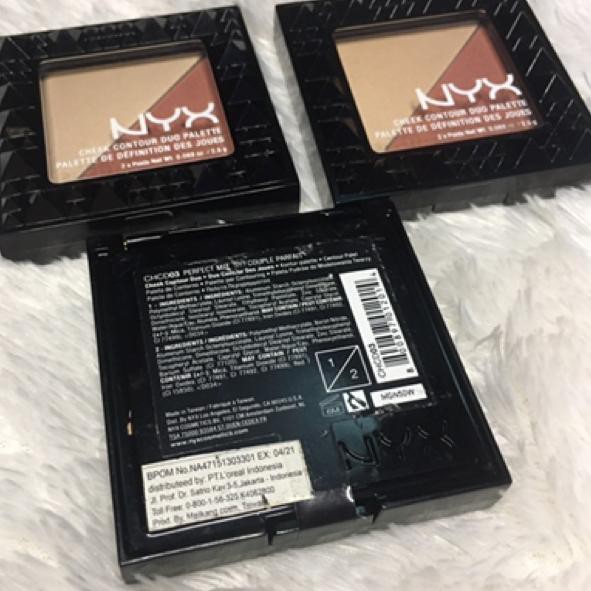 Top Produk - NYX CHEEK CONTOUR DUO PALETTE SHADE CHEEK ON CHEEK/PERFECT MATCH ORIGINAL