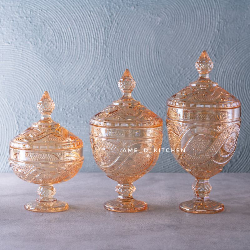 New  Toples set kristal isi 3 gold capodimonte