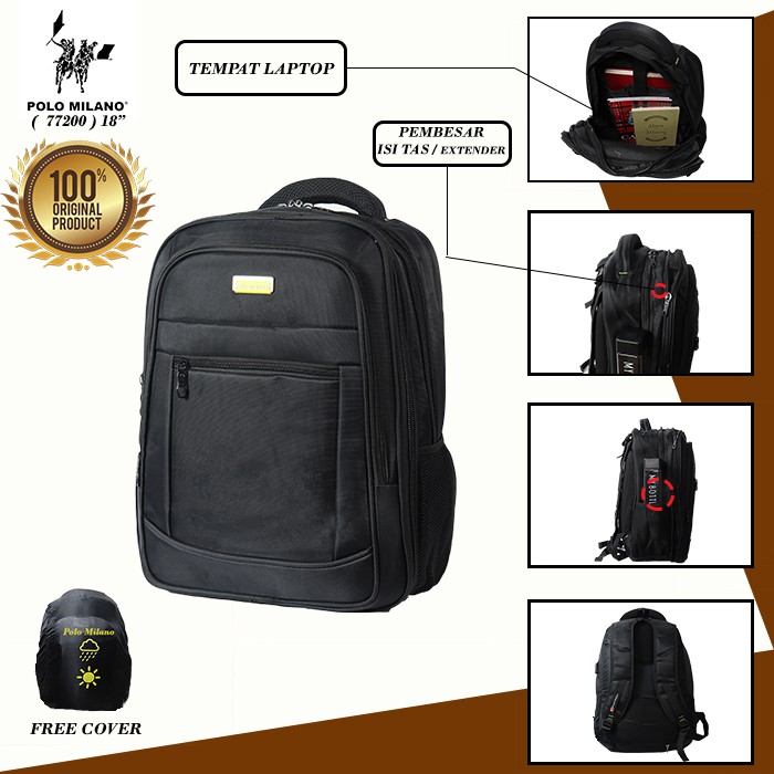 TAS LAPTOP PRIA TAS PUNGGUNG PRIA / WANITA - POLO CAVALLO - 77200 PROMO FREE BOTOL