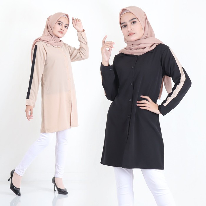 Kanaya Tunik Atasan Wanita Baju Tunik Remaja Muslim Wanita Kekinian 2021 Murah Terbaru Polos Tunic