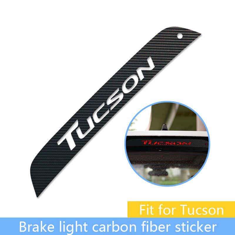 Stiker Pelindung Lampu Rem Mobil Bahan Serat Karbon Untuk Hyundai Tucson