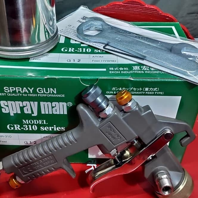 

Spraygun SprayMan Original JAPAN SETARA ANEST IWATA nozzle 1.2mm 1.5mm