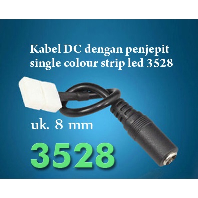 [DEV-9174] KABEL JEPIT JACK DC FAMELE CEWE LED STRIP 3528 SINGLE COLOUR
