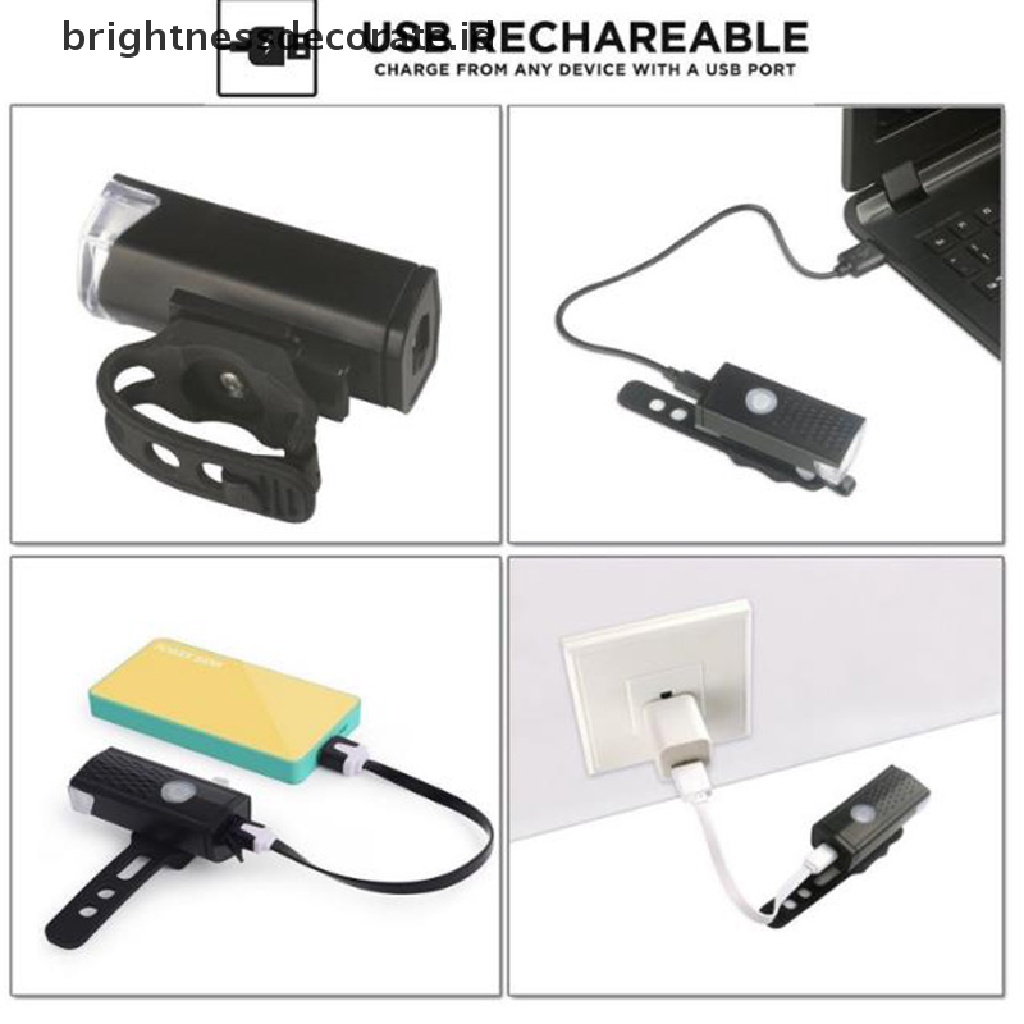 Lampu Depan Belakang Sepeda Led Usb Rechargeable