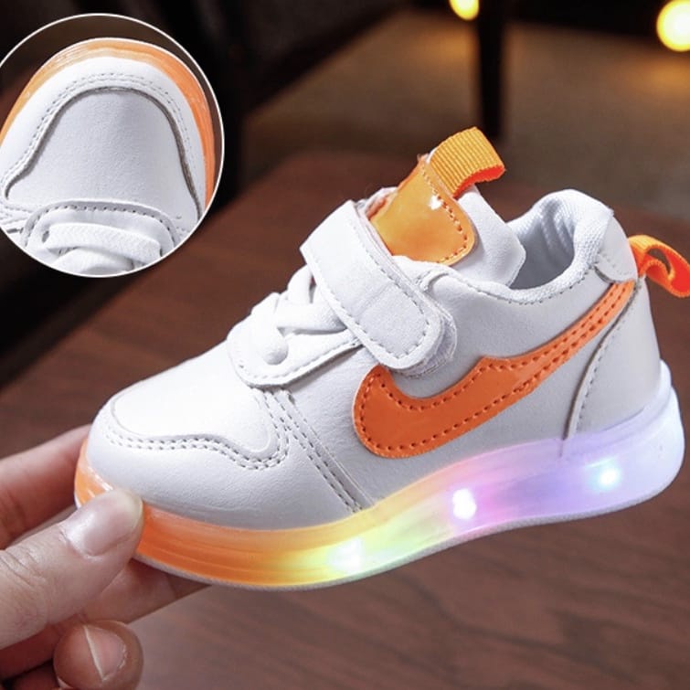 LittleAaron LUKE AIR 661 Sepatu Sneakers Anak Laki / Perempuan LED Menyala Import sekolah Sport Termurah Sendal Bayi Anak Cewek Cowok