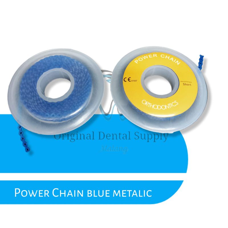 KARET BEHEL POWER CHAIN BLUE METALIC BIRU METALIK KARET BEHEL TARIK