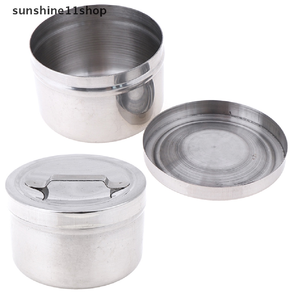 Sho Kotak Wadah Dengan Bahan Stainless Steel Untuk Tempat Penyimpanan Kapas / Alkohol