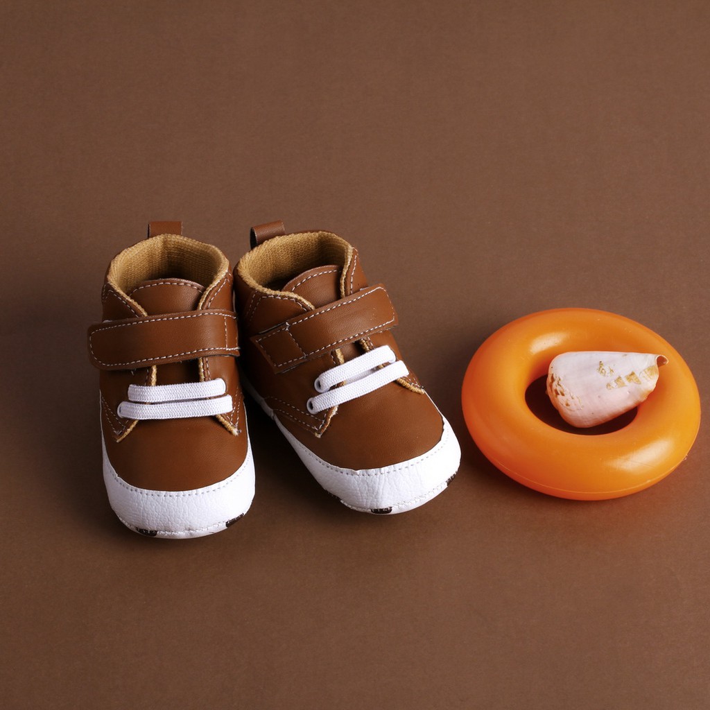 sepatu boots anak baru lahir ringan newborn preewalker brown PW BOOT