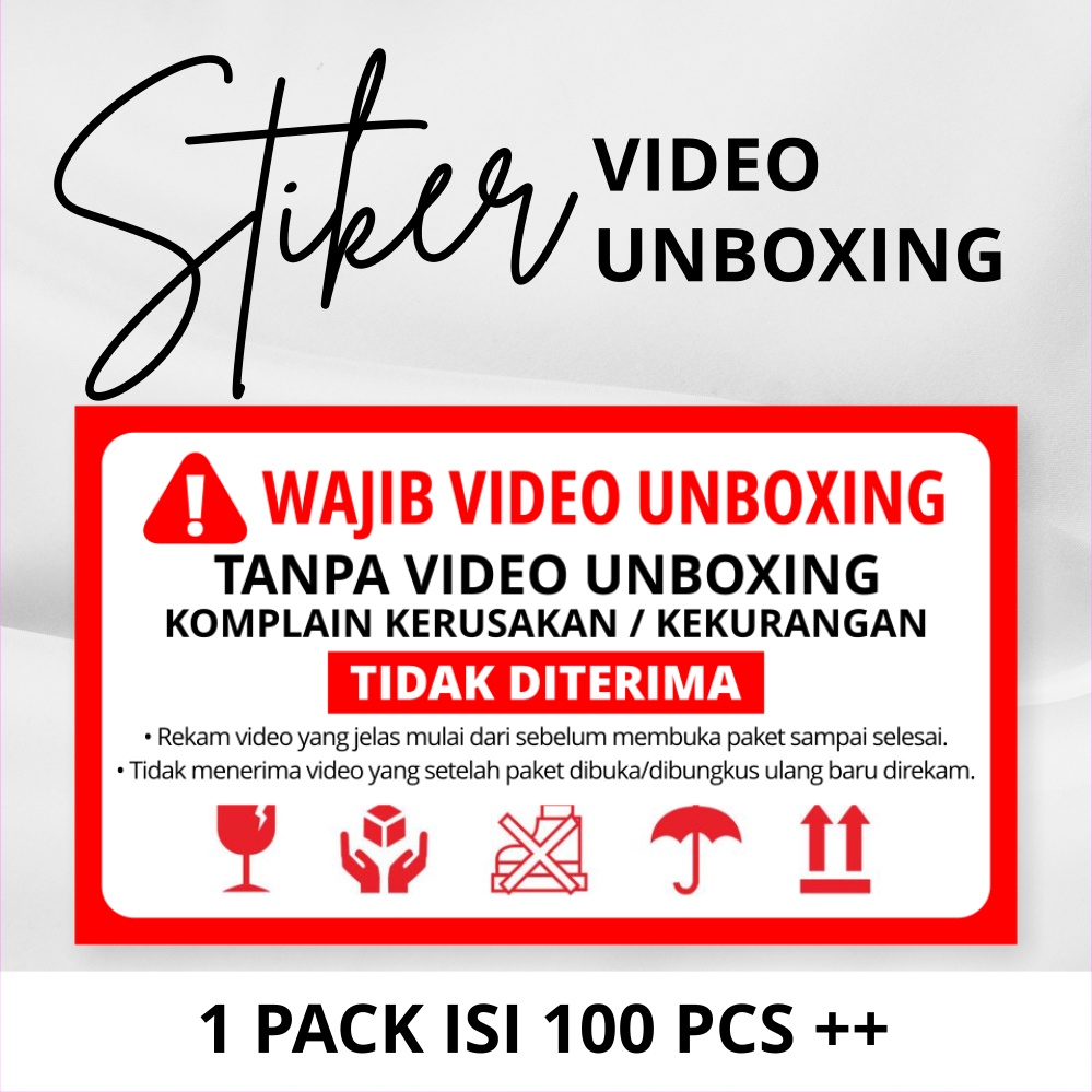 

Stiker Wajib Video Unboxing Stiker Fragile Stiker Online Shop Isi 100Pcs++