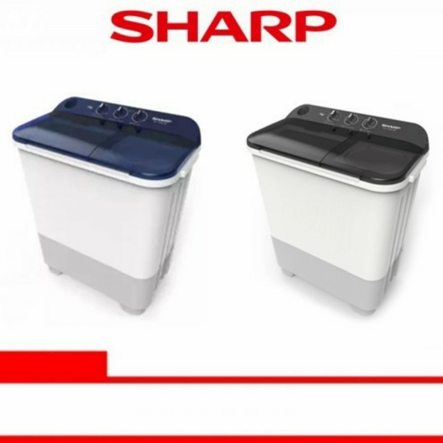 MESIN CUCI SHARP 2 TABUNG 6,5 KG ES T 65 NT BL/GY FREE ONGKIR (JABODETABEK)