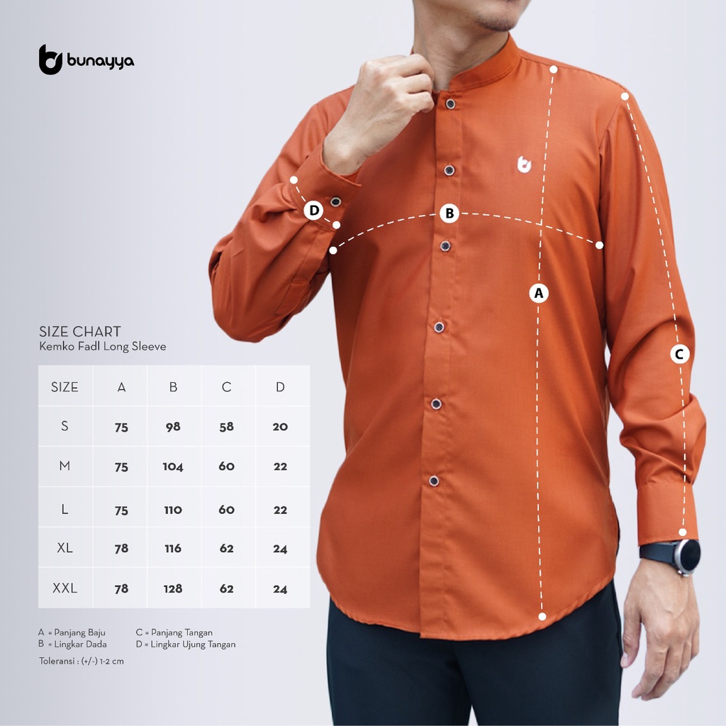 Kemko Fadl Lengan Panjang kemeja koko by bunayya sunnah clothing