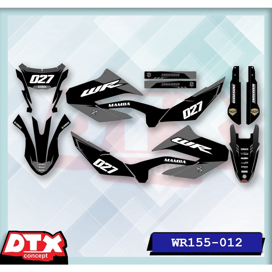 decal wr155 full body decal wr155 decal wr155 supermoto stiker motor wr155 stiker motor keren stiker motor trail motor cross stiker variasi motor decal Supermoto YAMAHA WR155-012