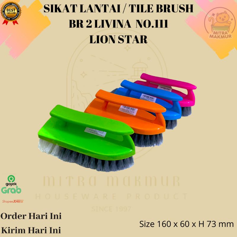 NEW!! LION STAR BR 2 - SIKAT LANTAI TANGAN / TILE BRUSH