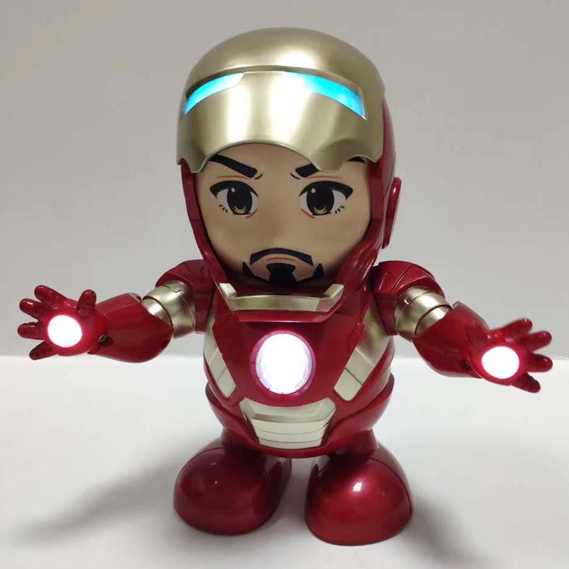 robot iron man menari