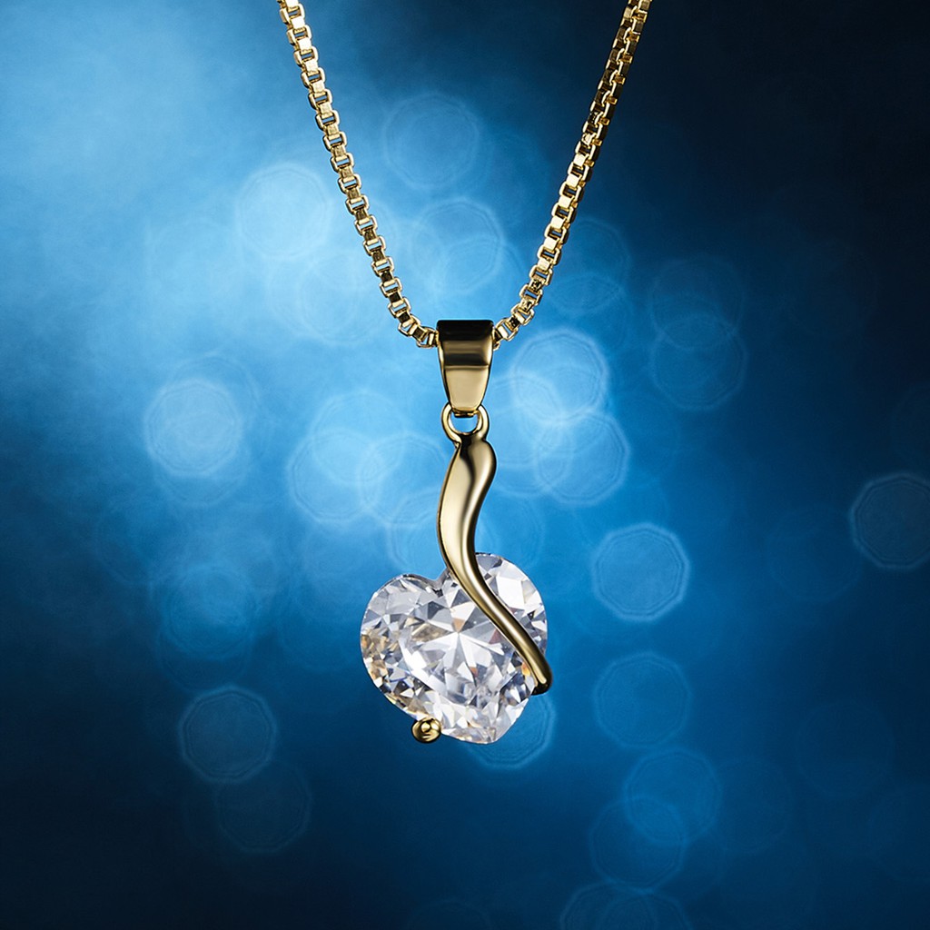 Kalung Liontin Hati Zircon Untuk Hadiah Ulang Tahun Pernikahan Wanita