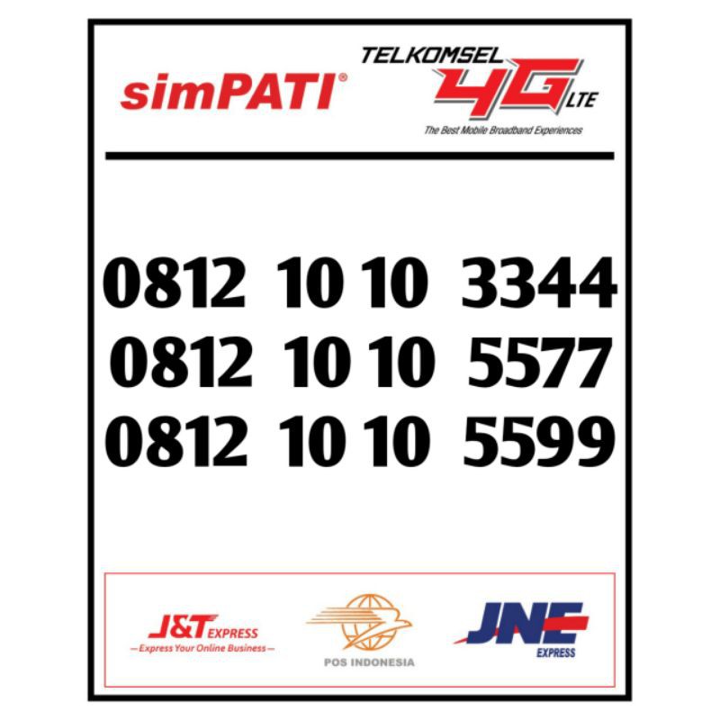 Perdana Nomor Cantik simpati AABB