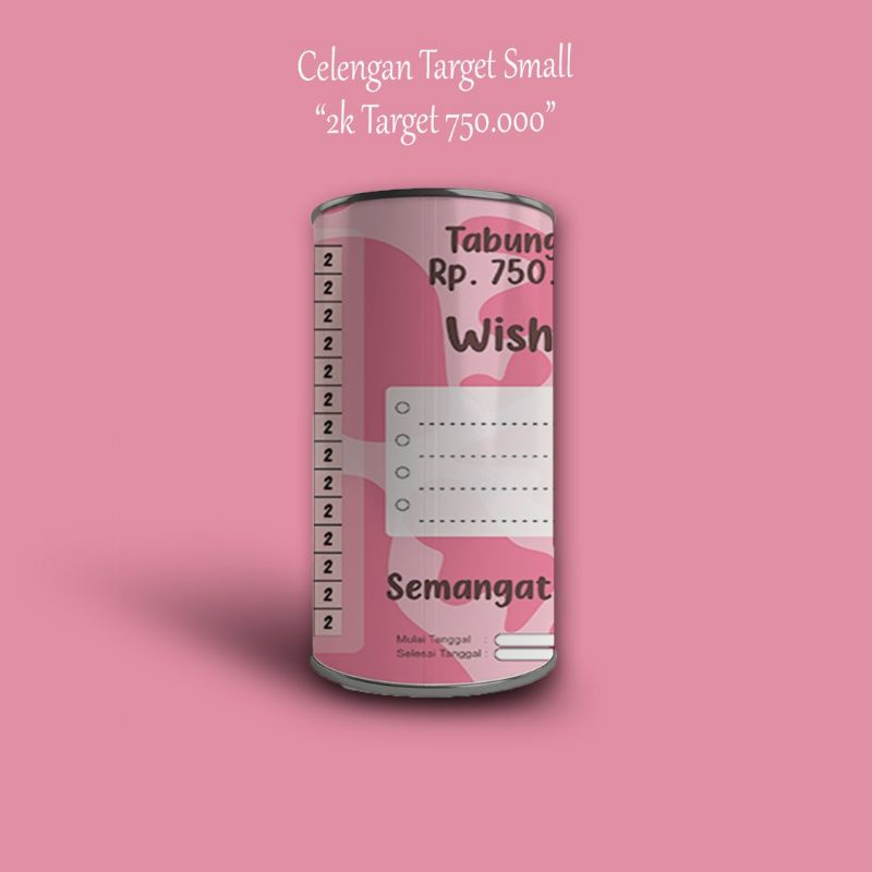 Celengan Target 2k Target 750k Celengan Target Buka Tutup Full Kaleng Celengan Target Viral Permanen