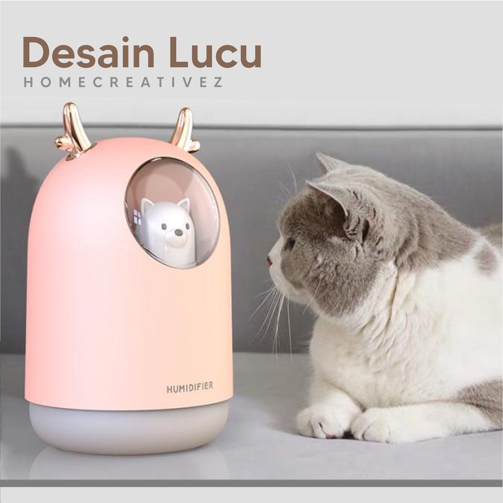 HOME CREATIVE 100% Original Humidifier Diffuser Warna RGB Purefier Pelembab Udara Humidifier Ruangan Filter Ruangan Pengharum Ruangan Diffuser Bonus 12 Botol Esensial Oil Pure 100% Termurah