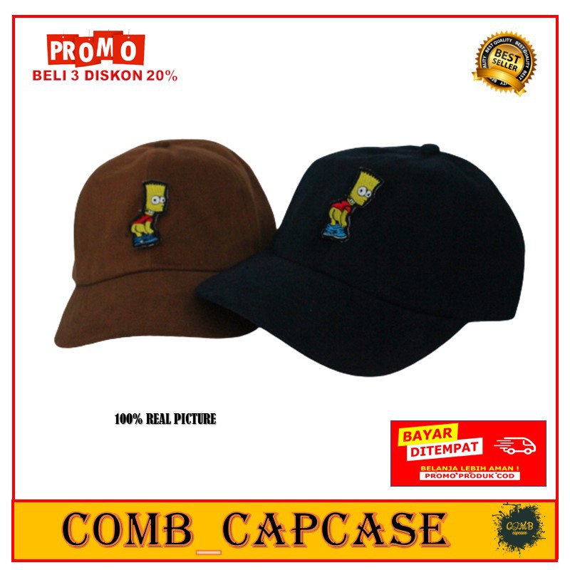 BASEBALL CAP SIMPSON BASEBALL CAP SEPEDA TOPI BORDIR SIMPSON TOPI SEPEDA TOPI PANTAI