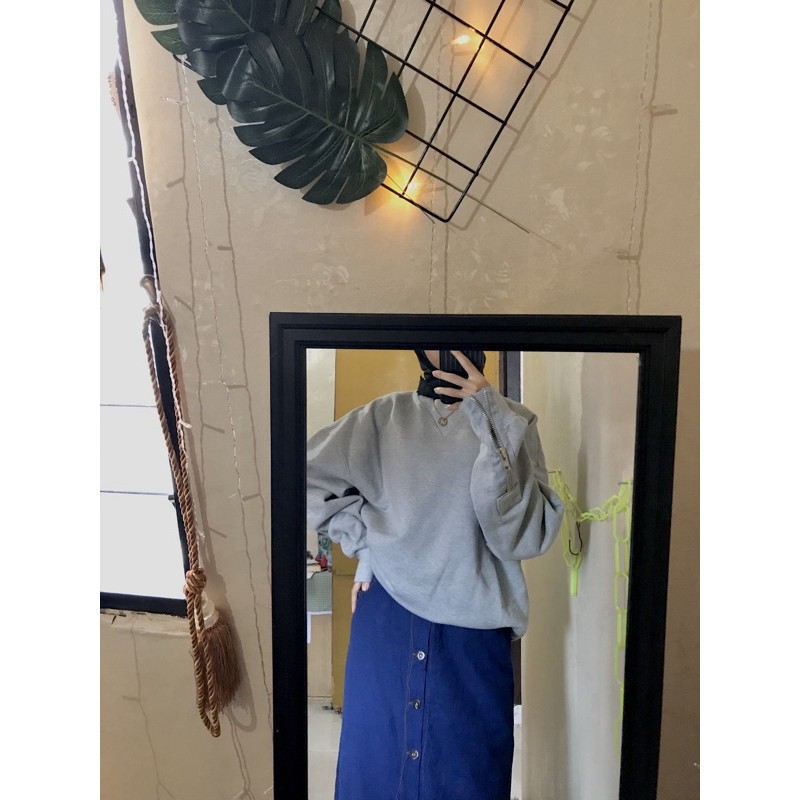 (THRIFT) CREWNECK OVERSIZE TANGAN BALON